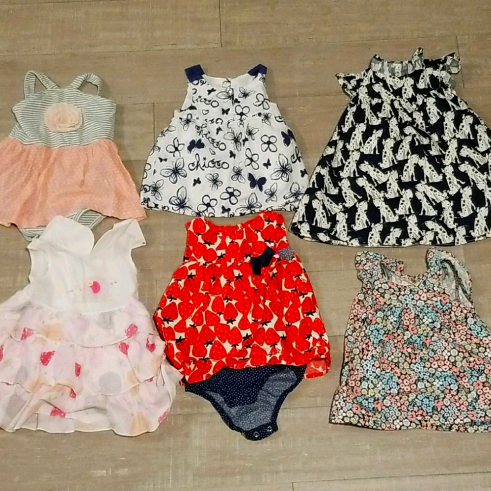 Six Baby Girl Dresses- Like New